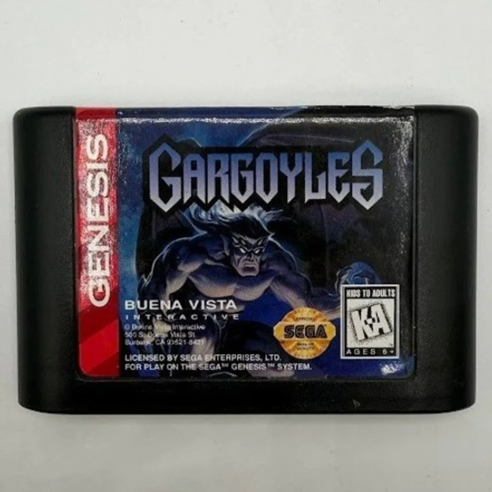 Gargoyles 1995 Buena Vista Interactive Sega Genesis Video Game Cartridge